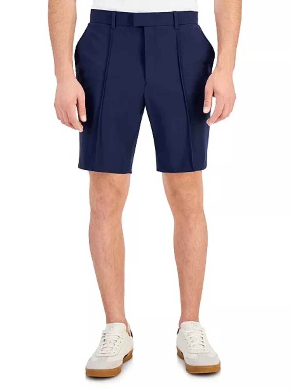 Alfani Navy Flat-Front Performance Shorts